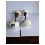 2 Pair Antique Porcelain Door Knobs