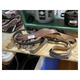 Large Lot of Leather Belts