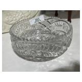Etched Crystal Serving Bowl