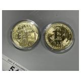 2 Gold Bit Coins