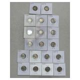 19 Different Full Date Indian Head Nickels