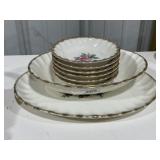 8 Vintage W.S. George Gold Trim Dishes