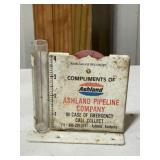Metal Ashland Oil Vintage Rain Guage