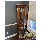 Lighted Curio Corner Cabinet