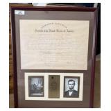 Framed Abraham Lincoln Picture