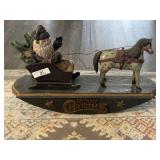 Merry Christmas Wood Santa Sleigh