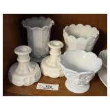 Lot of Milk Glass