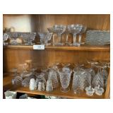 2 Shelves of Fostoria Glass