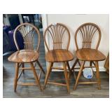 3 Swivel Barstools