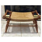 Wood / Wicker Footstool