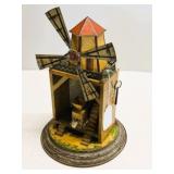 Antique Tin Windmill Mill Toy w/ Grain Elevator