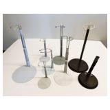 7 Assorted Adjustable Doll & Display Stands