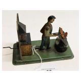 Antique German Tin Blacksmith & Horse Toy