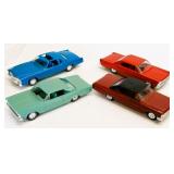 4 Vintage 1960s Plastic Promo Car Models