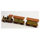 Antique Wooden Toy Train Set