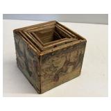 Antique Victorian Nesting Picture Blocks