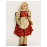 Antique American Painted Cloth Doll