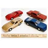 4 Vintage Plastic Model Sports & Classic Cars