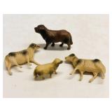 Vintage Hard Plastic Farm Animal Figurines