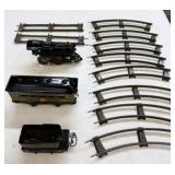 Vintage Cast Iron Wind-Up Toy Train Set