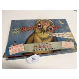 Vintage The Wise Old Owl Magnetic Quiz Game
