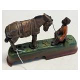 Cast Iron Boy & Mule Mechanical Bank