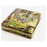 Vintage Snow White Block Puzzle Set