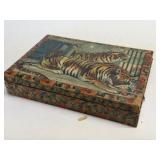 Antique Wooden Animal Picture Block Puzzle Set