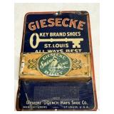 Vintage Giesecke "Key Brand Shoes" Match Holder