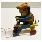 Vintage Fisher-Price Lookee Monk Pull Toy
