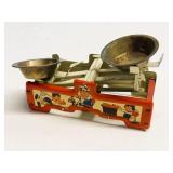 Vintage Tin Litho Toy Balance Scale