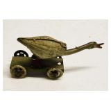 Antique German Tinplate Goose Pull Toy