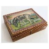 Antique Victorian Wooden Picture Block Puzzle Set