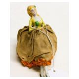 Vintage Japanese Porcelain Half-Doll Pincushion
