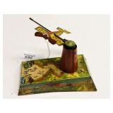 Antique Marx "Lucky Stunt Flyer" Tin Toy Airplane