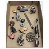 Mixed Lot of Vintage Cast Iron & Tin Toy Parts