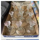 Lot of Glass Candlesticks