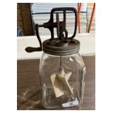 Vintage Glass Butter Churn