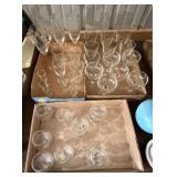 3 Flats of Stemware