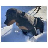 Rottweiler Dog Yard Statue