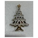 Swarovski Crystal Christmas Tree Brooch