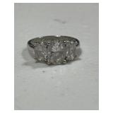 Sterling Silver 3 Stone Ring