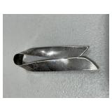 Sterling Silver Ribbon Brooch