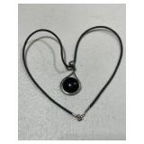 Sterling Silver Onyx Necklace