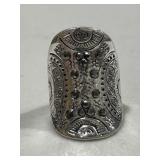 Ornate Crystal Cigar Band Ring