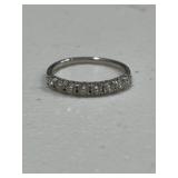 Sterling Silver White Sapphire Ring
