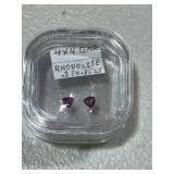 2 Rhodolite Garnet Collectible Gemstones