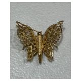 Vintage Signed Butterfly Brooch