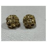 Vintage Golden Nugget Style Earrings