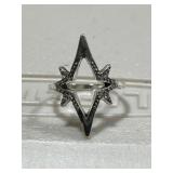 Open Work Retro Star Ring